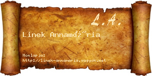 Linek Annamária névjegykártya