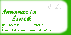 annamaria linek business card